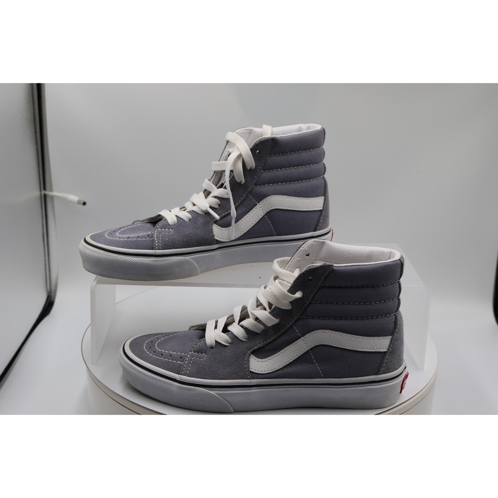 Vans Sk8-Hi Shoes Mens Sz 4.5 Women Sz 6 Gray White Suede Canvas High Top Skate - Picture 4 of 7